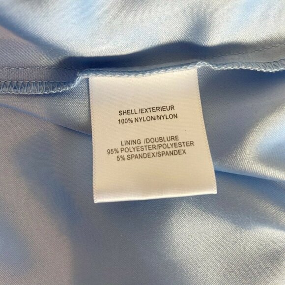 Badgley Mischka Womens Sleeveless Mini Bridesmaid Dress Blue S Mesh Floral NWT - Picture 6 of 10